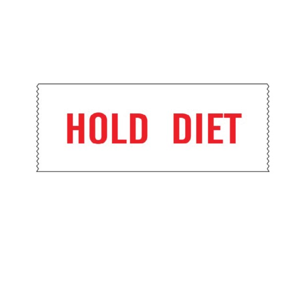 Printed Chart Tape - Hold Diet